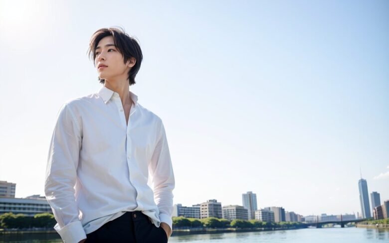 スッキリと爽やかな表情の青年