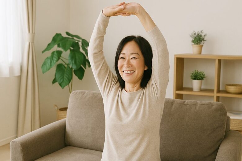 ストレッチする女性