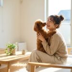 愛情あふれる犬と飼い主
