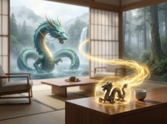 龍神と龍の置物