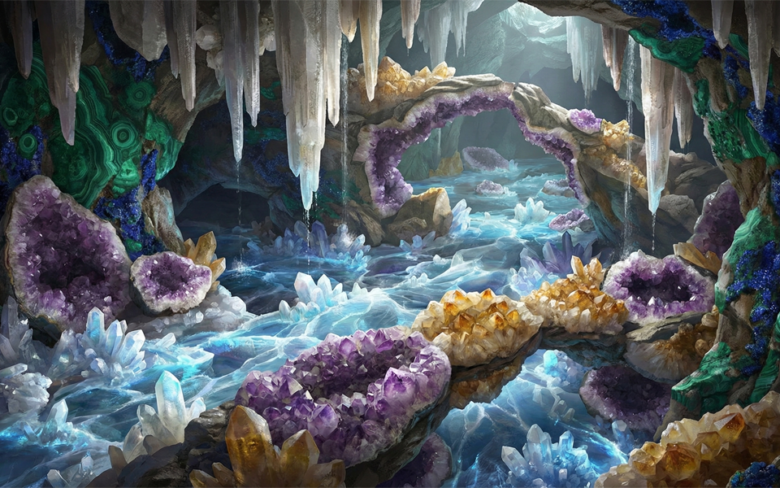 自然のパワーストーンがある洞窟