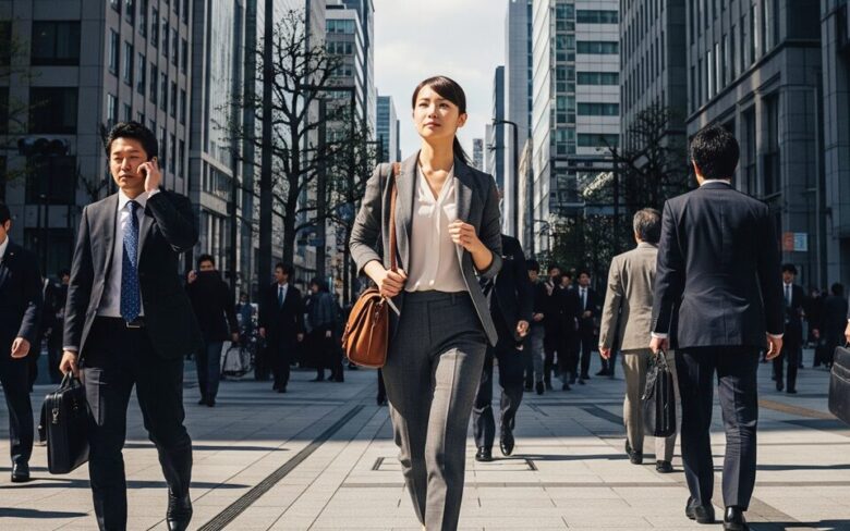 ビジネス街を歩く女性