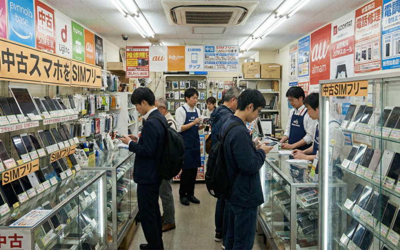 中古スマホ店内イメージ