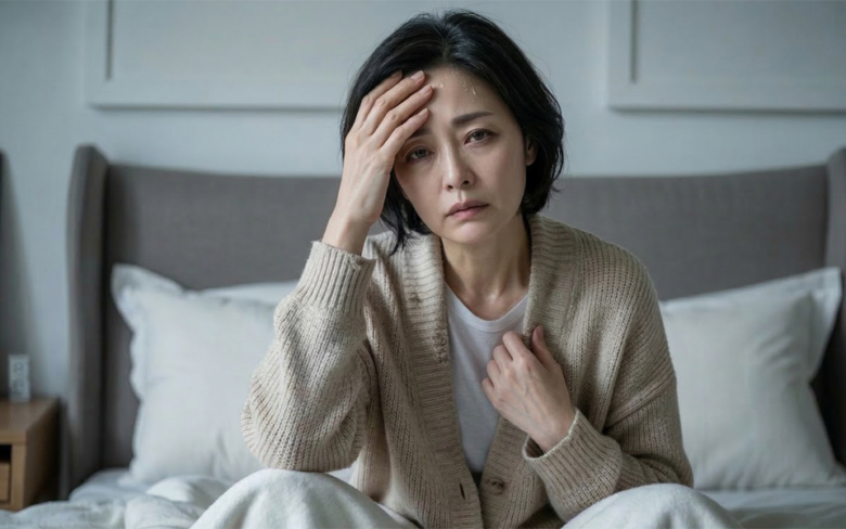 更年期に悩む40代女性