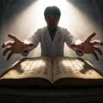 古代書物に手を伸ばす学者