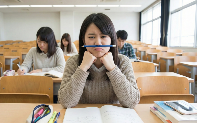 何か面白くない女子大生