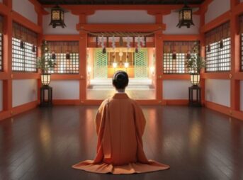 祈祷する尼さん