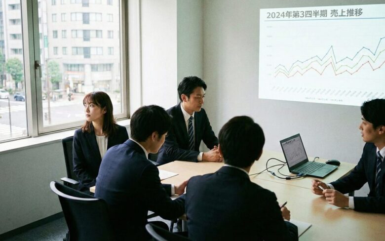 会議中上の空の女性