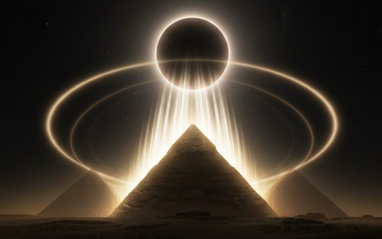 ピラミッドと皆既日食