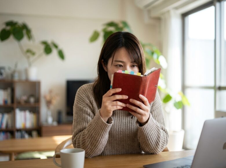 集中している女性